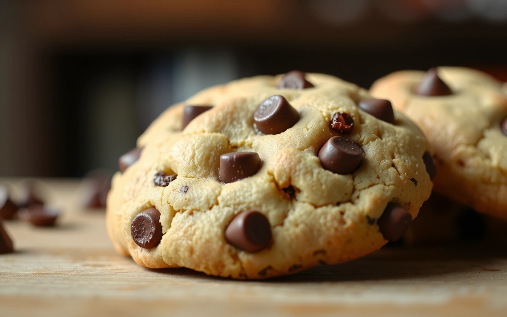 A close-up of a delicious, freshly baked cookie with chocolate chips, symbolizing web cookies.