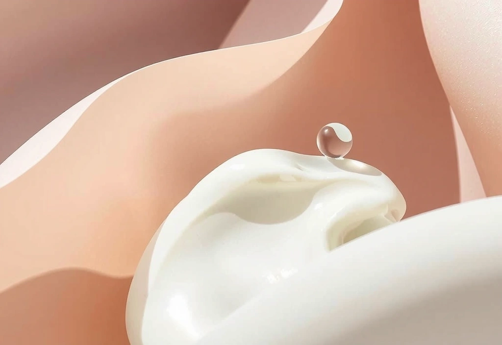 Abstract representation of skincare with natural, premium aesthetics