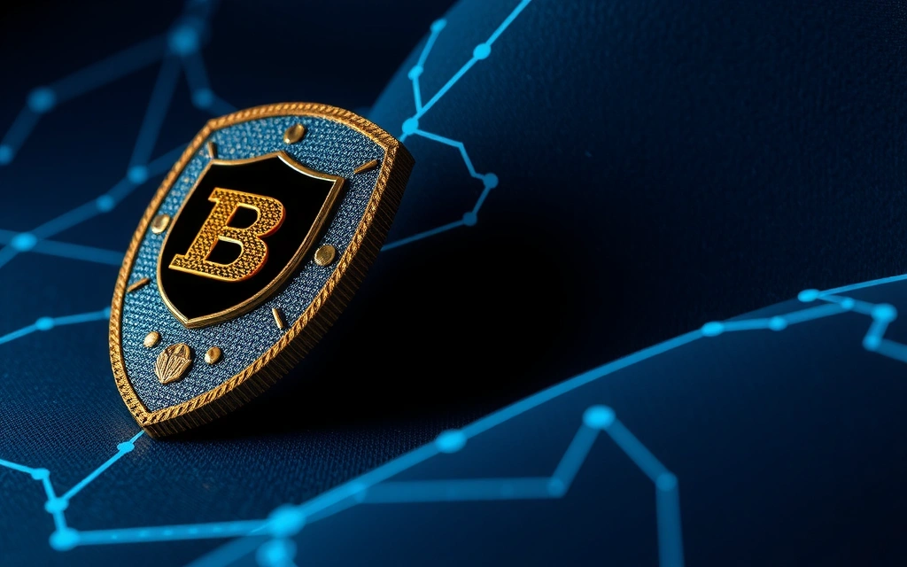 Abstract representation of intellectual property rights, with a shield icon and digital patterns